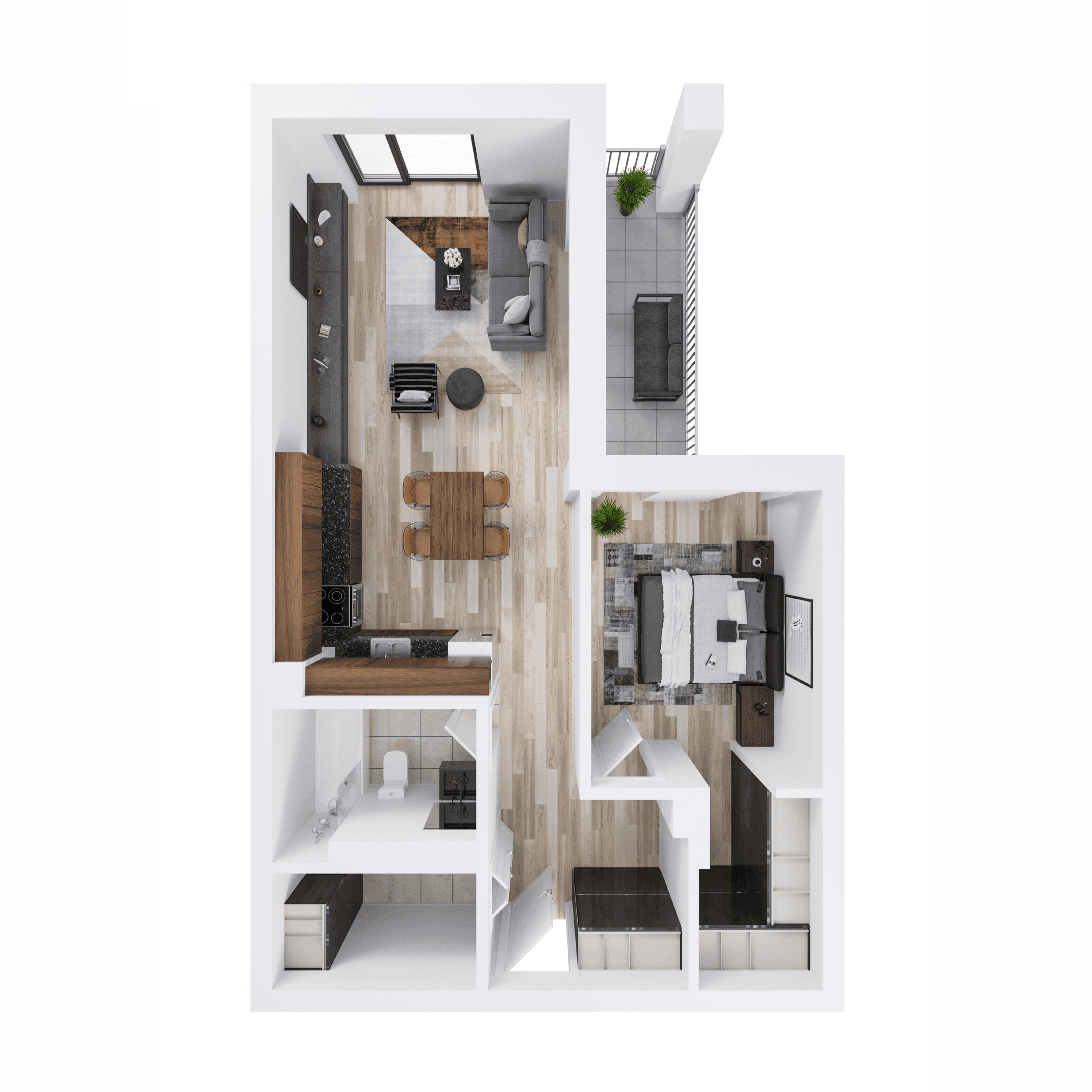 Plan apartament B101