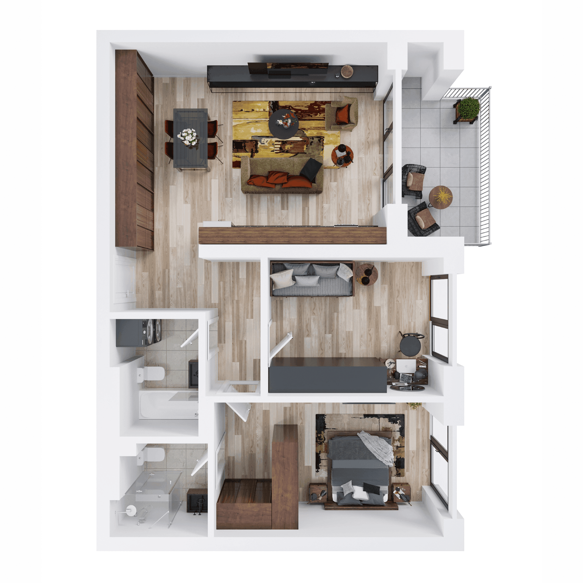Plan apartament B105