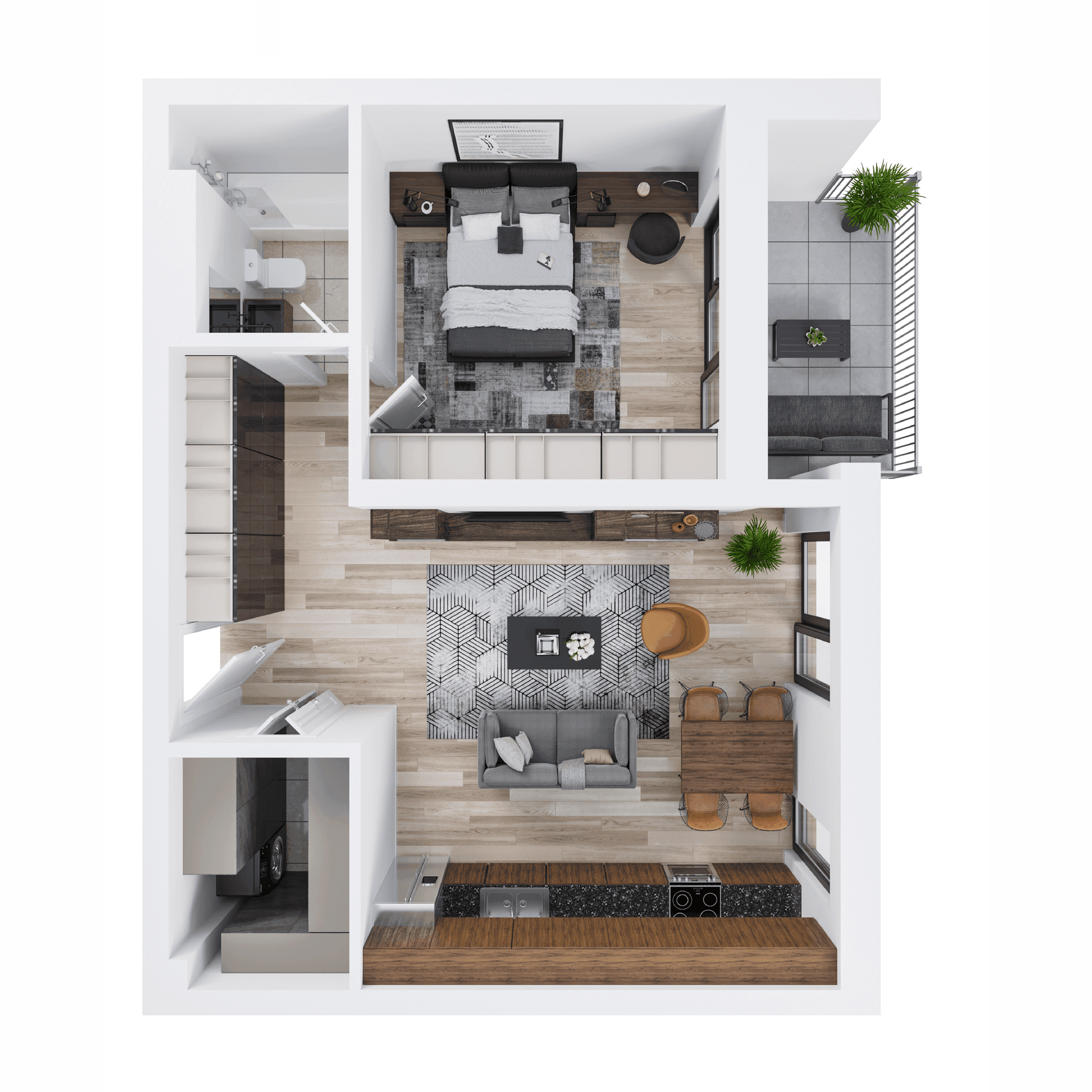 Plan apartament B106