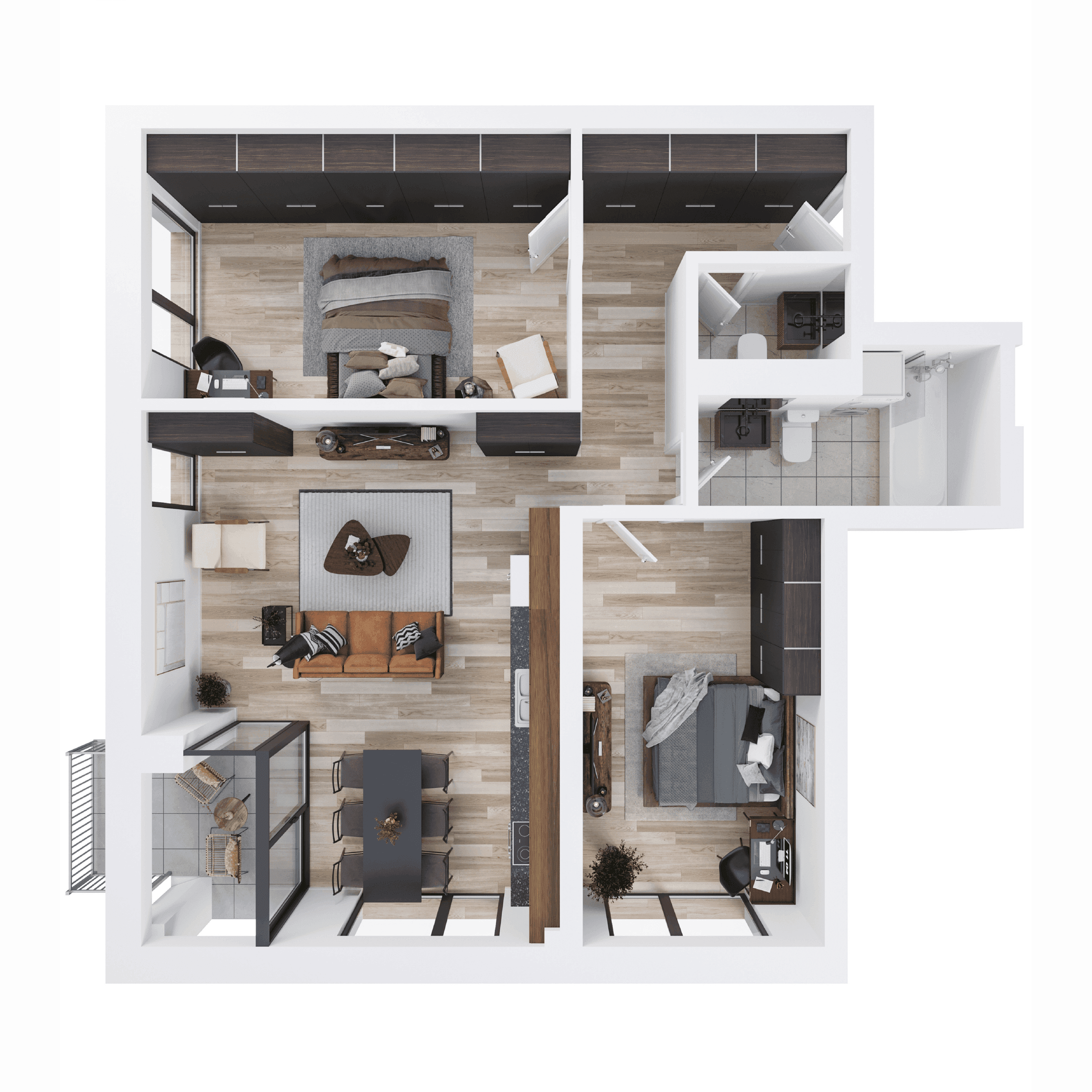 Plan apartament B108